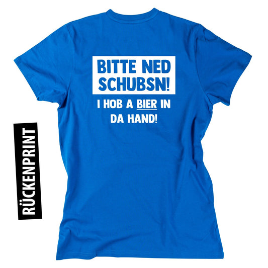 Herren - Shirt "Bitte ned schubsn!" - meinherzschlag.de