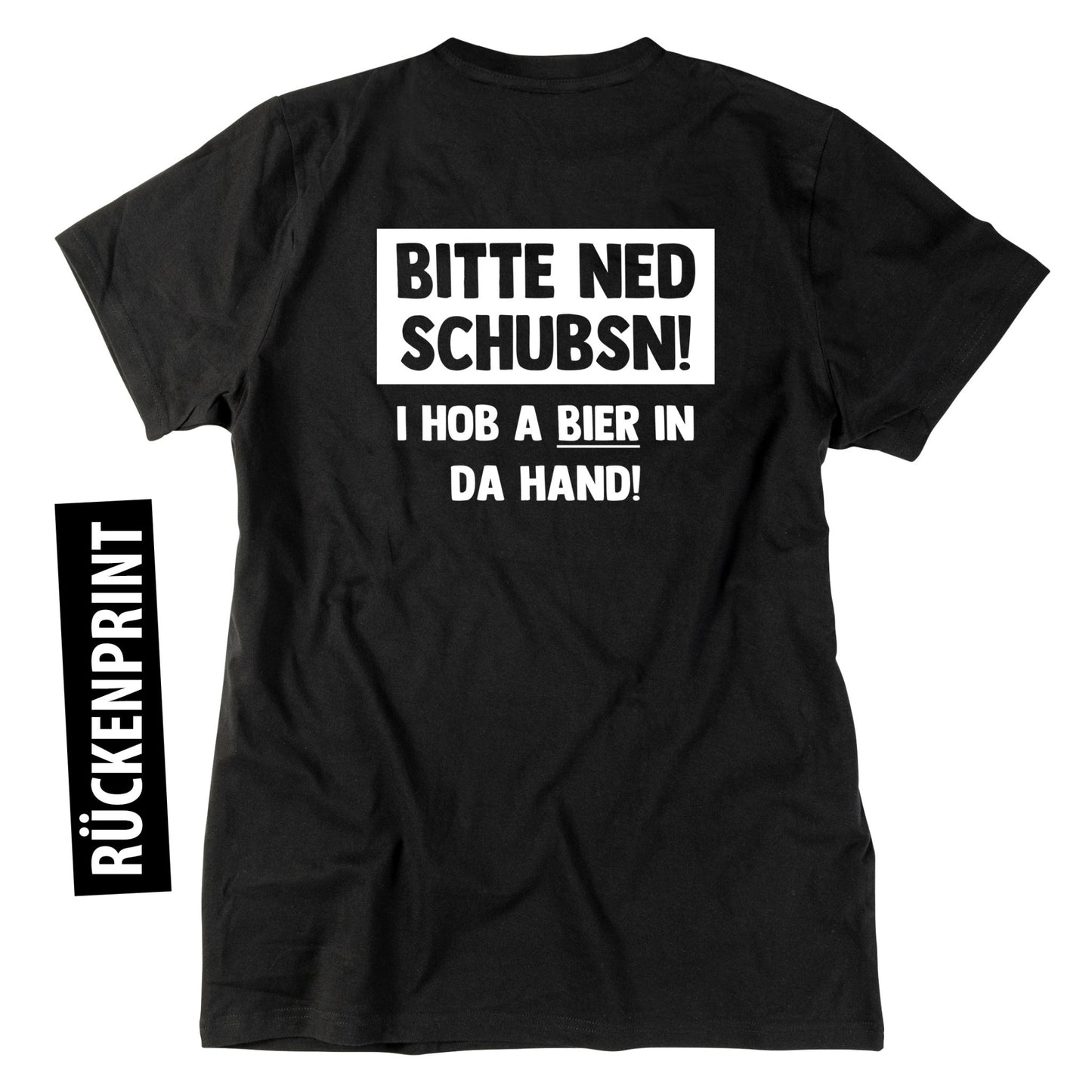 Herren - Shirt "Bitte ned schubsn!" - meinherzschlag.de