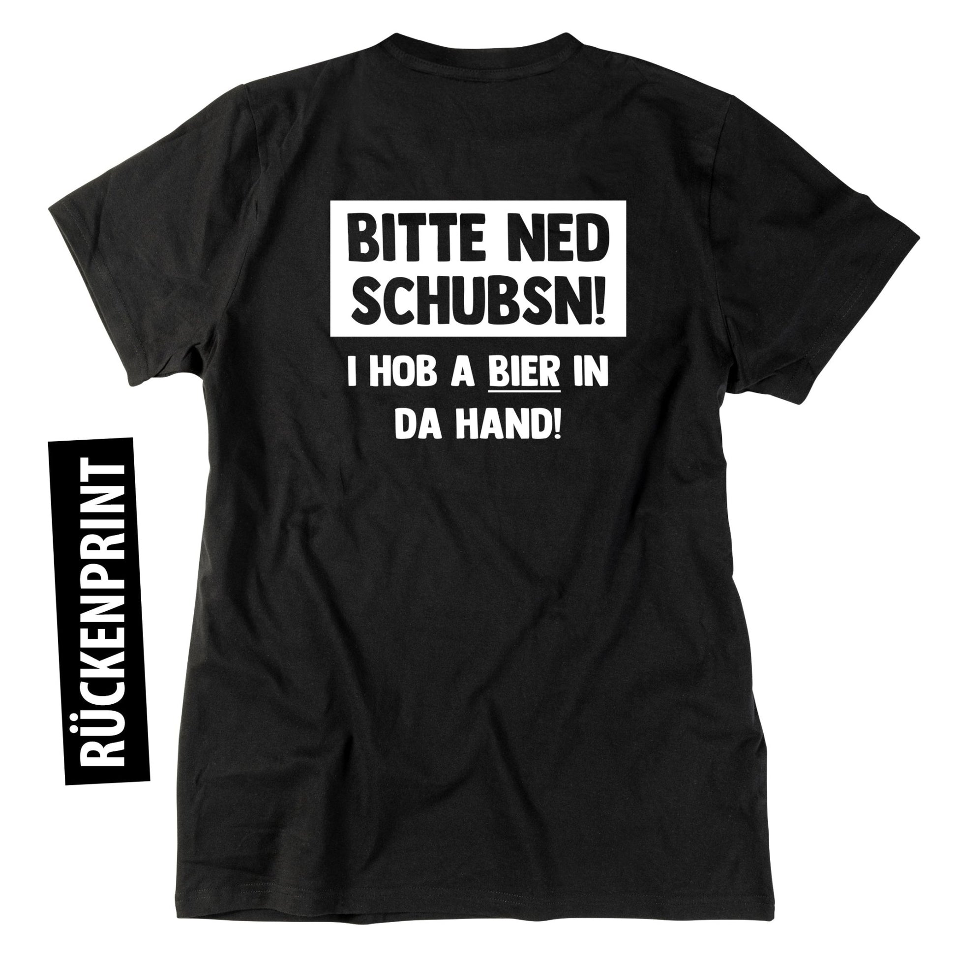 Herren - Shirt "Bitte ned schubsn!" - meinherzschlag.de