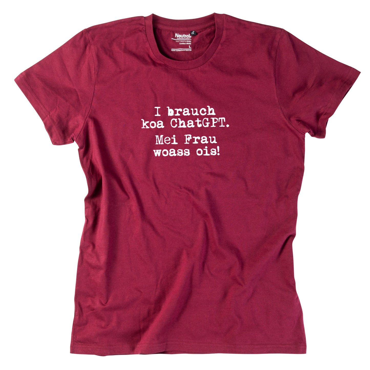 Herren-Shirt "I brauch koa ChatGPT!"