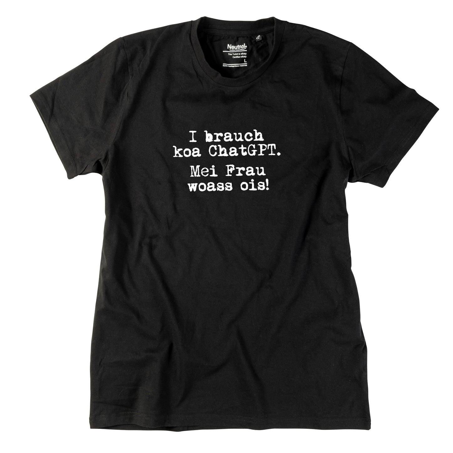 Herren-Shirt "I brauch koa ChatGPT!"