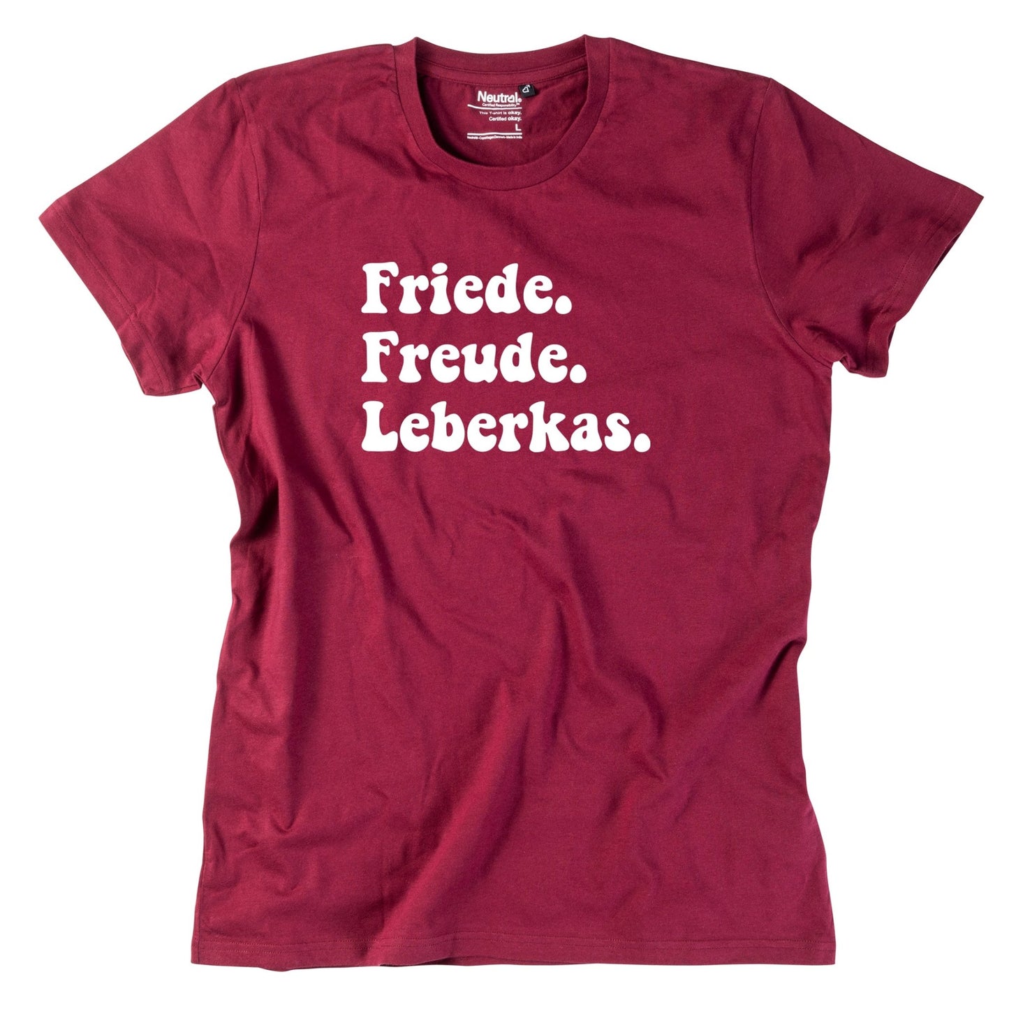 Herren - Shirt "Friede. Freude. Leberkas." - meinherzschlag.de