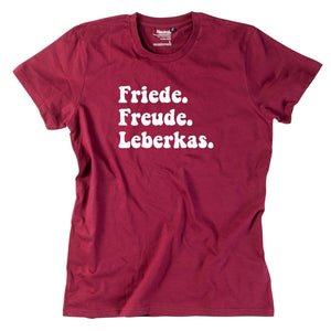 Herren - Shirt "Friede. Freude. Leberkas." - meinherzschlag.de