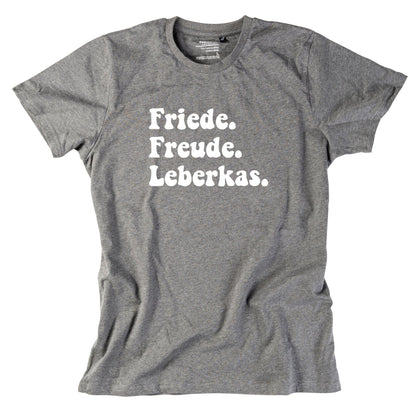 Herren - Shirt "Friede. Freude. Leberkas." - meinherzschlag.de