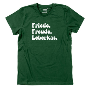 Herren - Shirt "Friede. Freude. Leberkas." - meinherzschlag.de