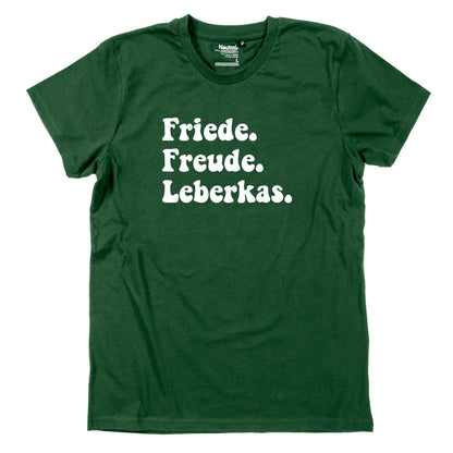 Herren - Shirt "Friede. Freude. Leberkas." - meinherzschlag.de