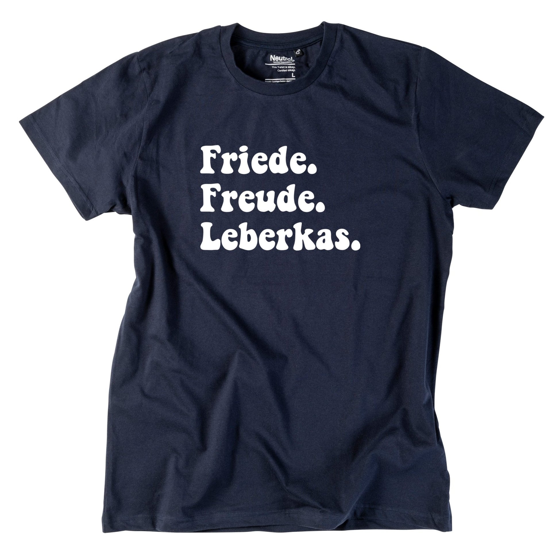 Herren - Shirt "Friede. Freude. Leberkas." - meinherzschlag.de