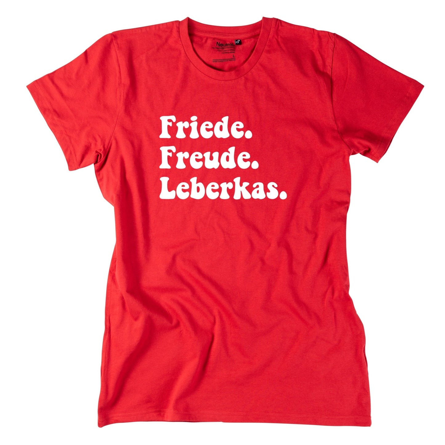 Herren - Shirt "Friede. Freude. Leberkas." - meinherzschlag.de