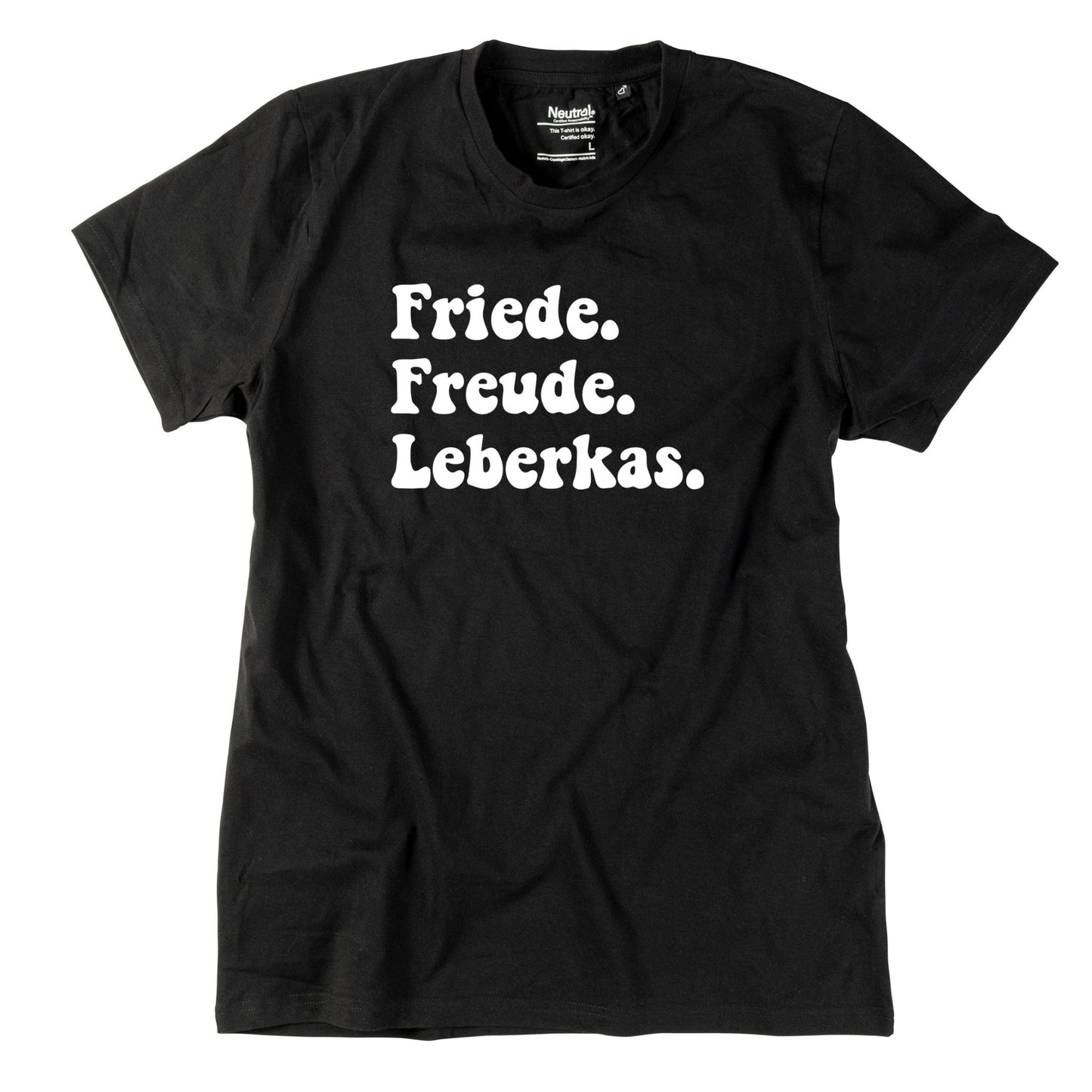 Herren - Shirt "Friede. Freude. Leberkas." - meinherzschlag.de