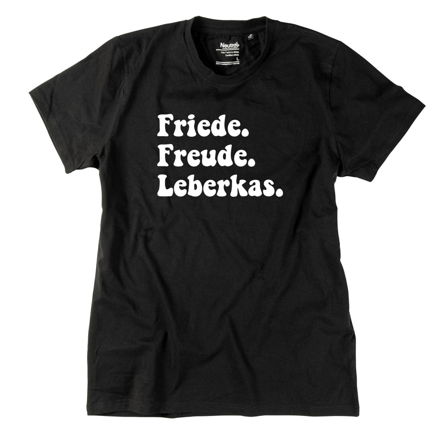 Herren - Shirt "Friede. Freude. Leberkas." - meinherzschlag.de