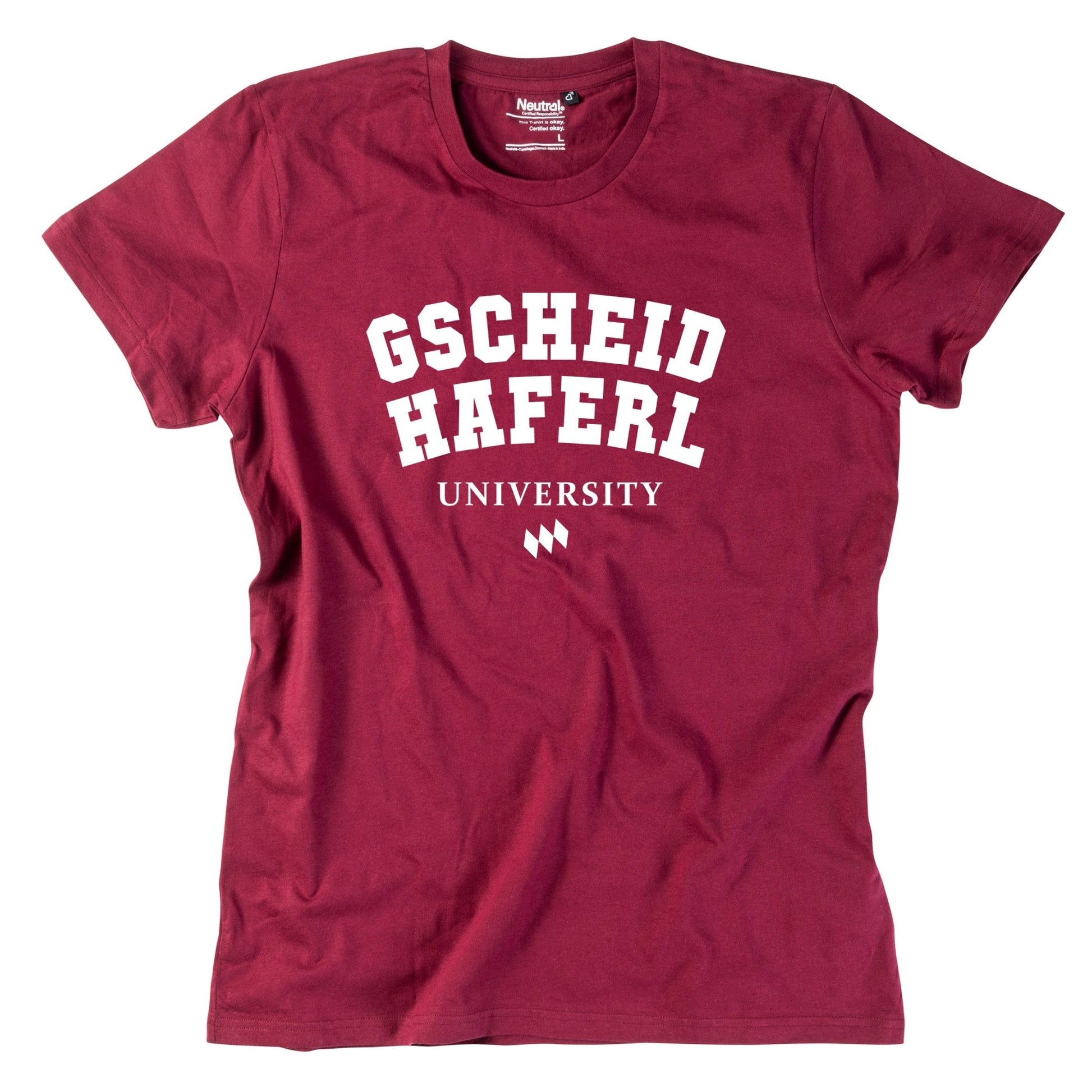 Herren - Shirt "Gscheidhaferl University" - meinherzschlag.de