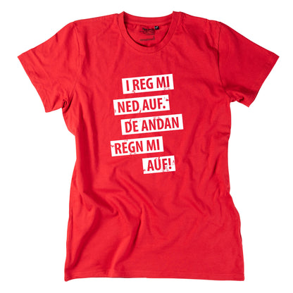 Herren - Shirt "I reg mi ned auf" - meinherzschlag.de