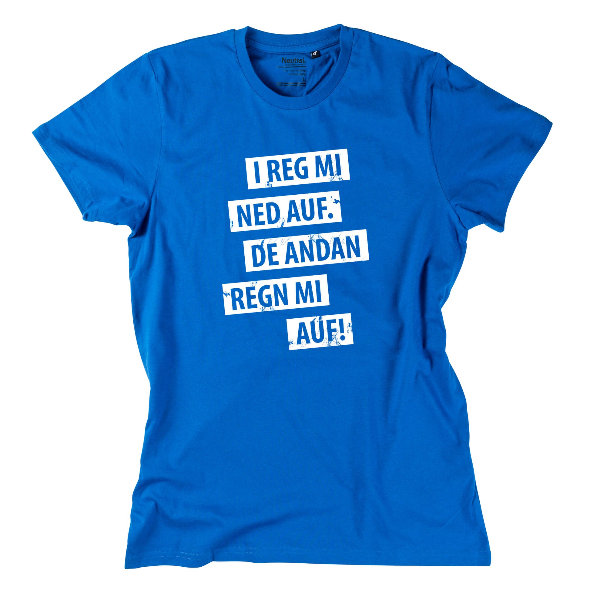 Herren - Shirt "I reg mi ned auf" - meinherzschlag.de