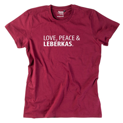 Herren - Shirt "Love, Peace & Leberkas" - meinherzschlag.de