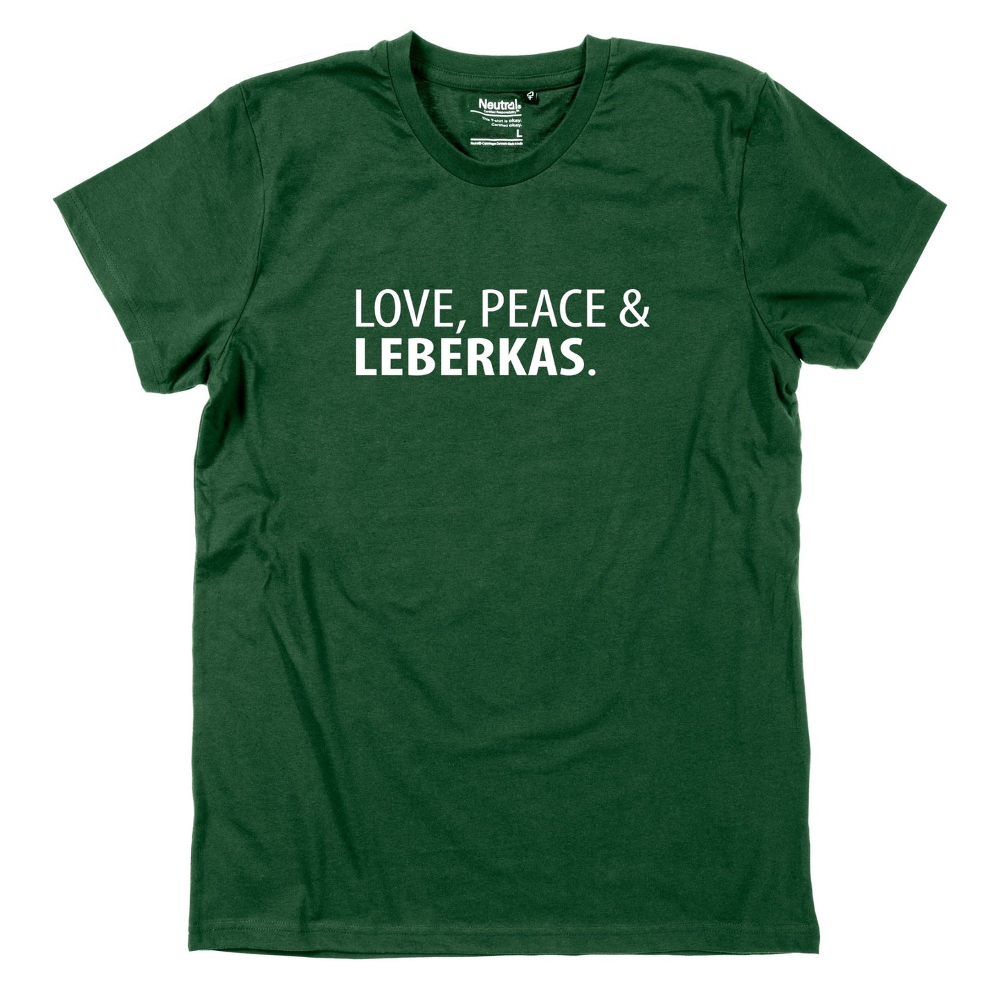 Herren - Shirt "Love, Peace & Leberkas" - meinherzschlag.de