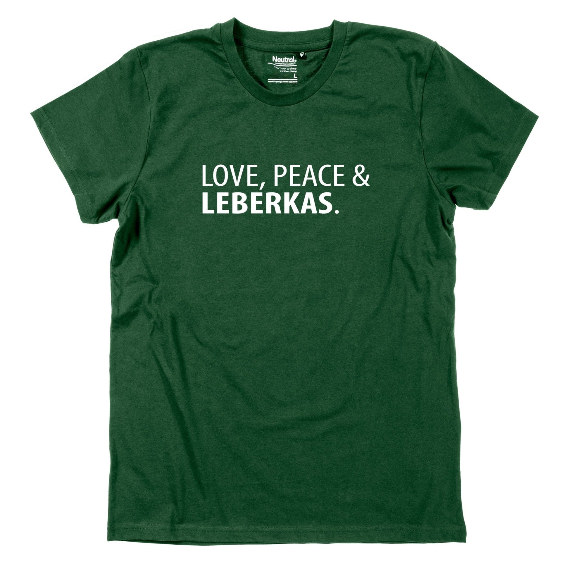 Herren - Shirt "Love, Peace & Leberkas" - meinherzschlag.de