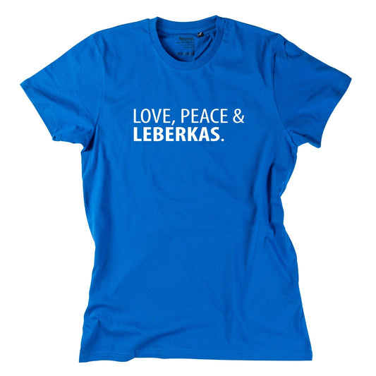 Herren - Shirt "Love, Peace & Leberkas" - meinherzschlag.de