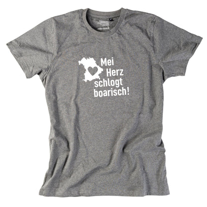 Herren - Shirt "Mei Herz schlogt boarisch" - meinherzschlag.de