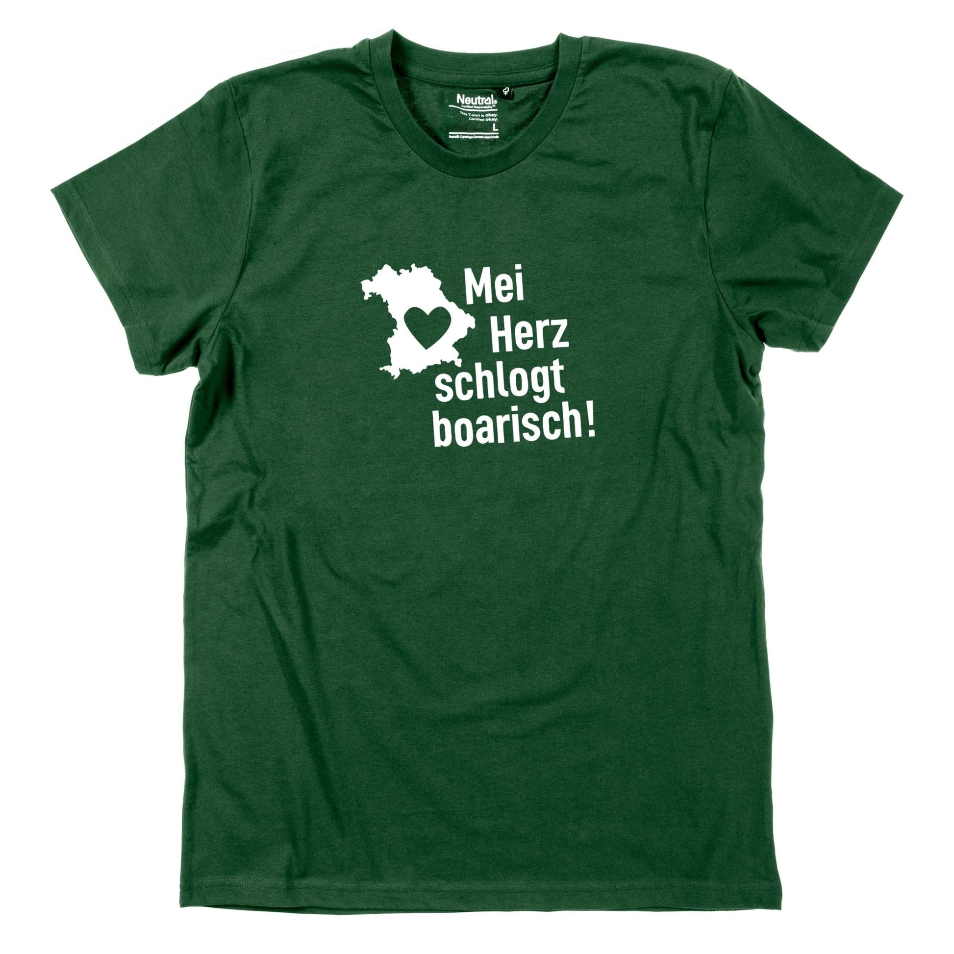 Herren - Shirt "Mei Herz schlogt boarisch" - meinherzschlag.de