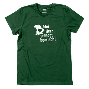 Herren - Shirt "Mei Herz schlogt boarisch" - meinherzschlag.de