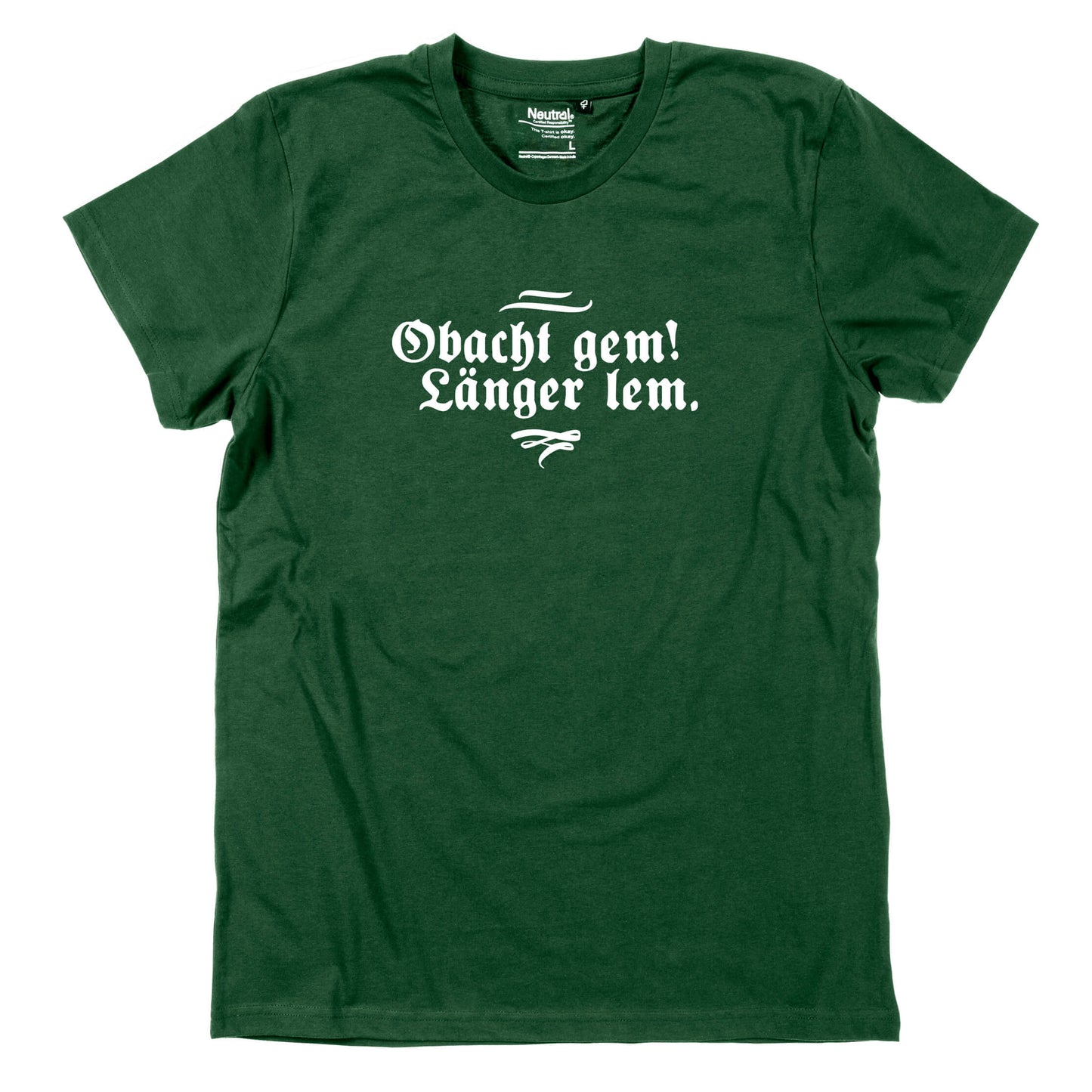 Herren - Shirt "Obacht gem. Länger lem." - meinherzschlag.de