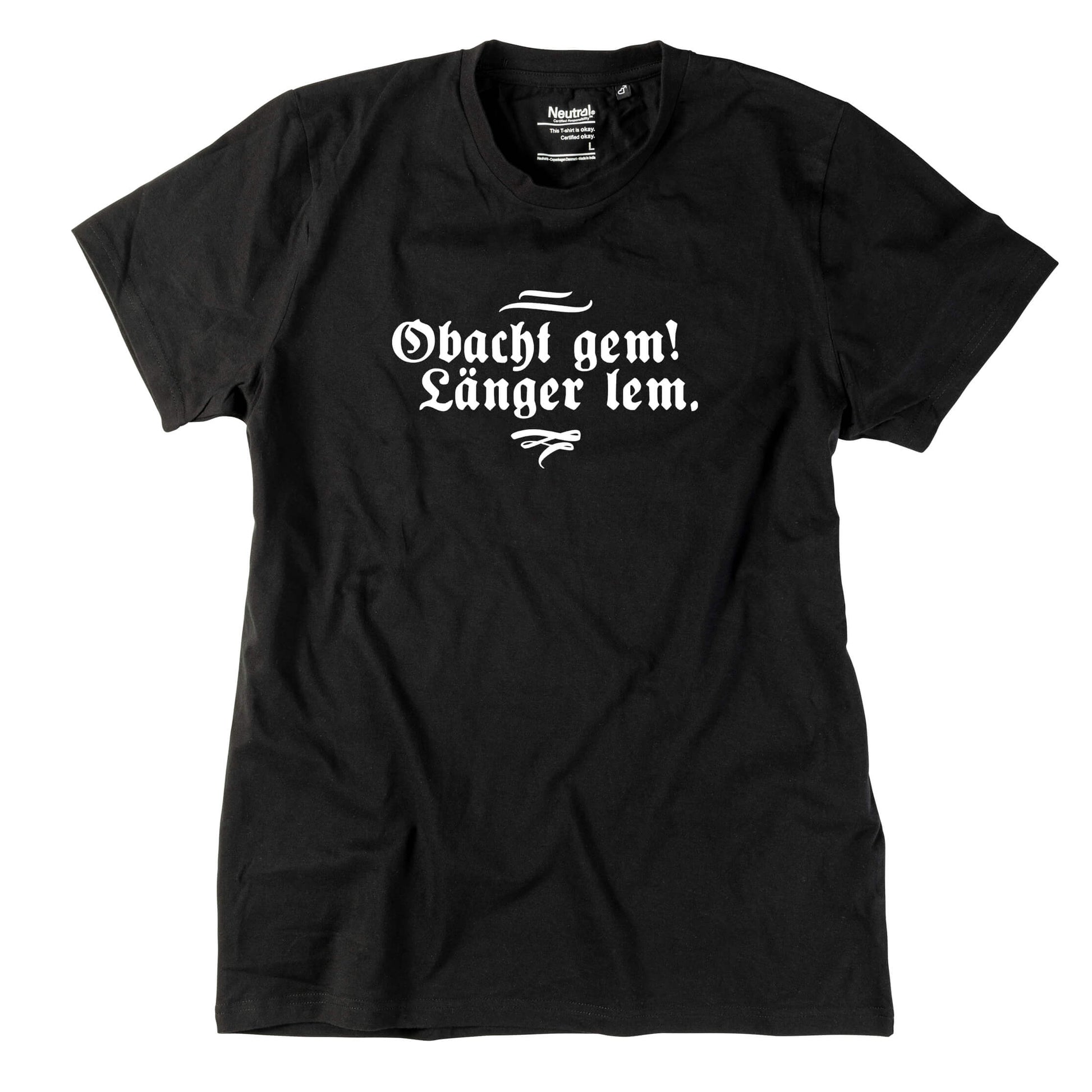 Herren - Shirt "Obacht gem. Länger lem." - meinherzschlag.de