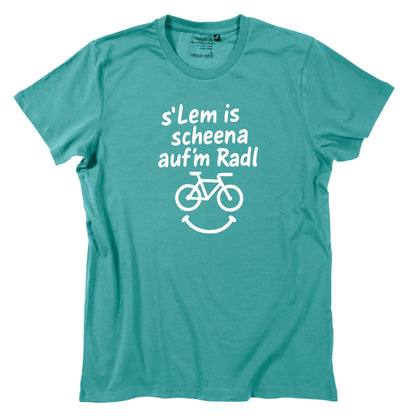 Herren - Shirt "s'Lem is scheena auf'm Radl" - meinherzschlag.de