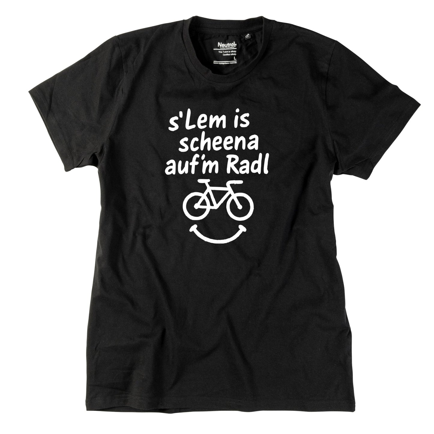 Herren - Shirt "s'Lem is scheena auf'm Radl" - meinherzschlag.de