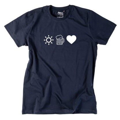 Herren - Shirt "Sun, Bier & Herzl" - meinherzschlag.de