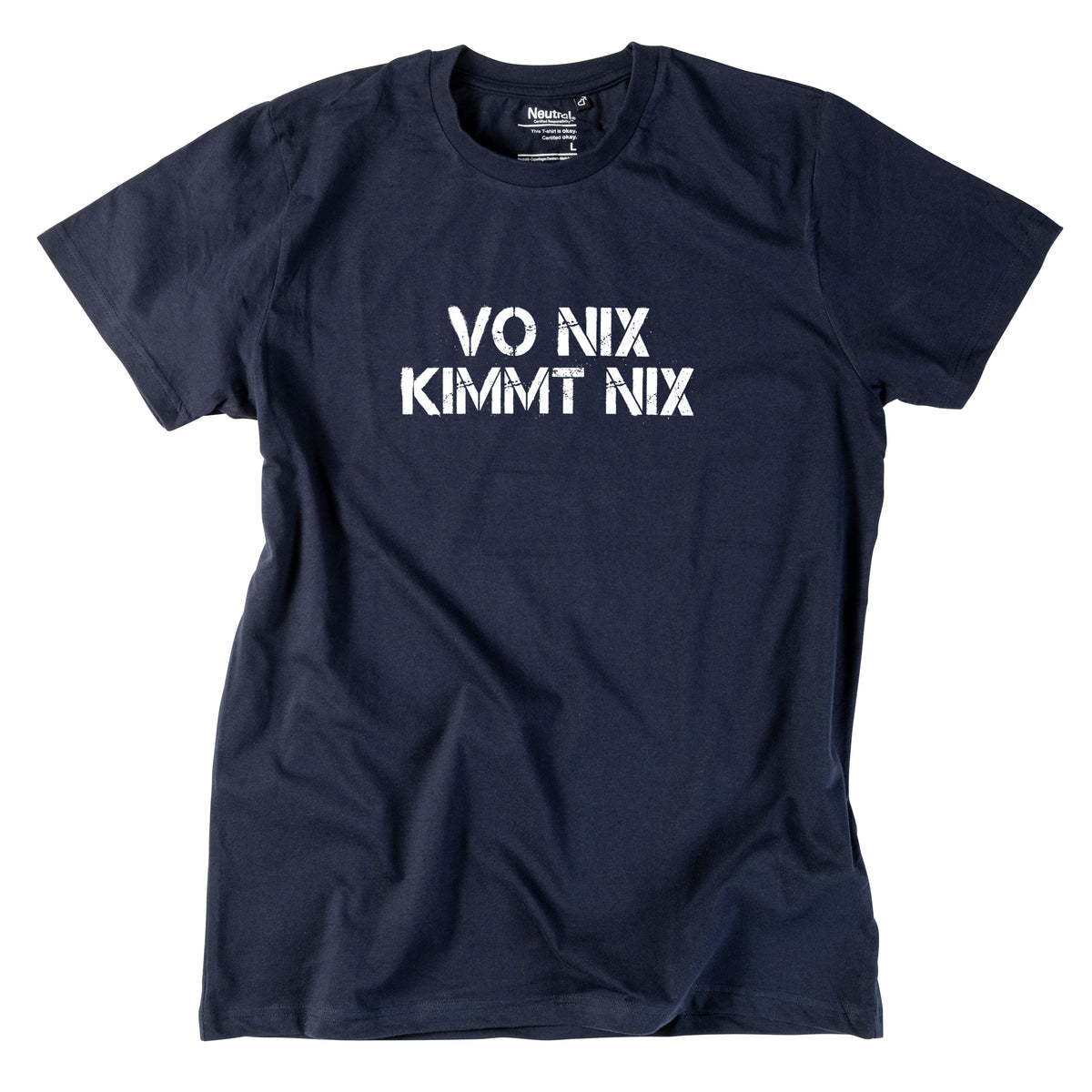 Herren-Shirt "Vo nix kimmt nix"