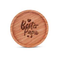 Holz-Untersetzer "Bester Papa"