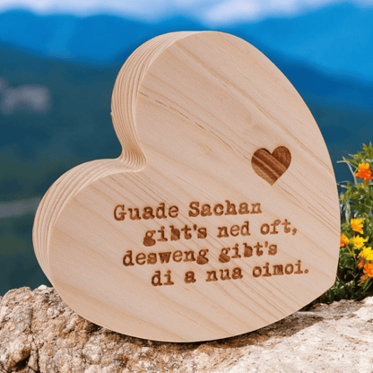 Holzherzerl "Guade Sachan" - meinherzschlag.de