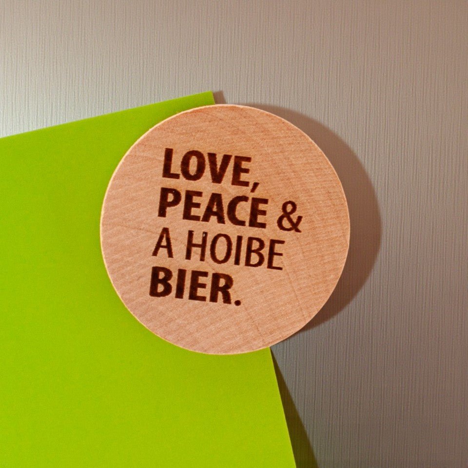 Holzmagnet "Love & Peace" - meinherzschlag.de