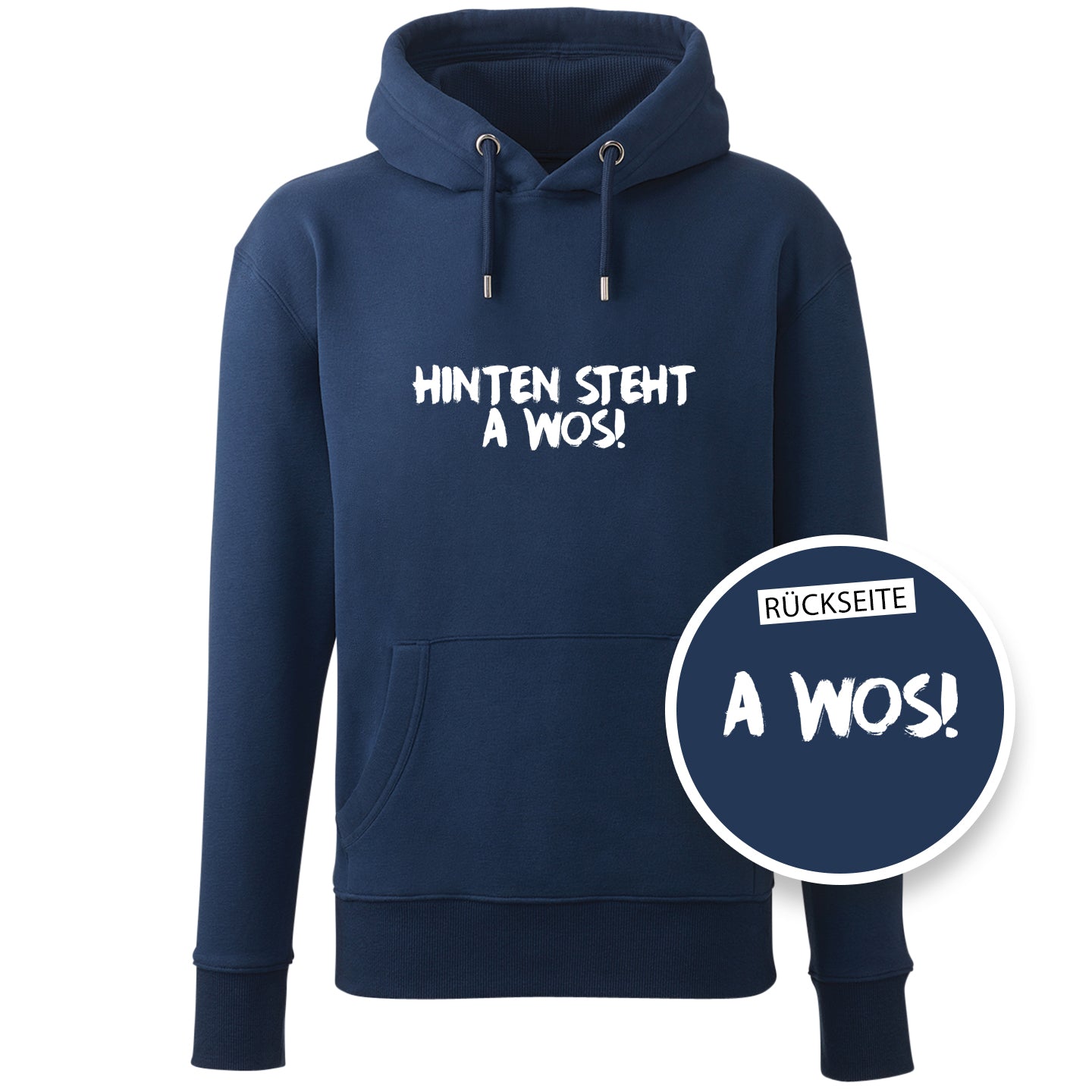 Hoodie "A Wos!" (mit Rückenprint) - meinherzschlag.de