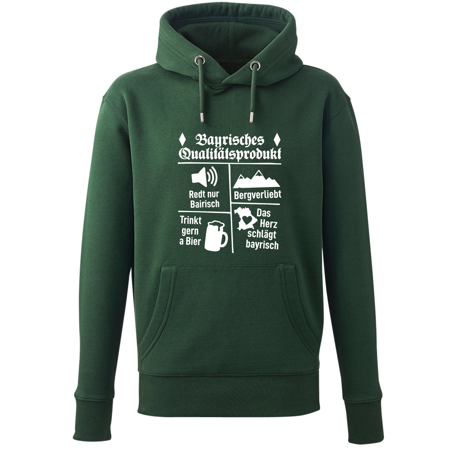 Hoodie "Bayrisches Qualitätsprodukt" - meinherzschlag.de