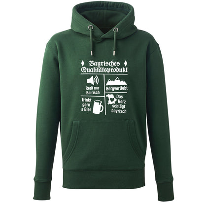 Hoodie "Bayrisches Qualitätsprodukt" - meinherzschlag.de