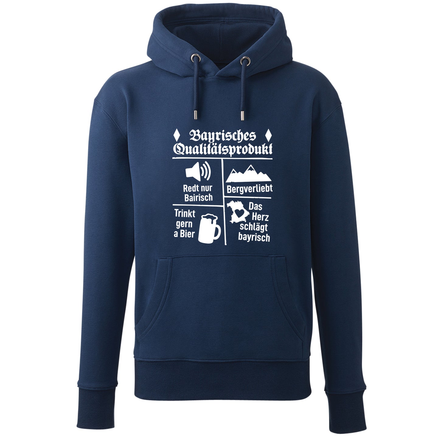 Hoodie "Bayrisches Qualitätsprodukt" - meinherzschlag.de