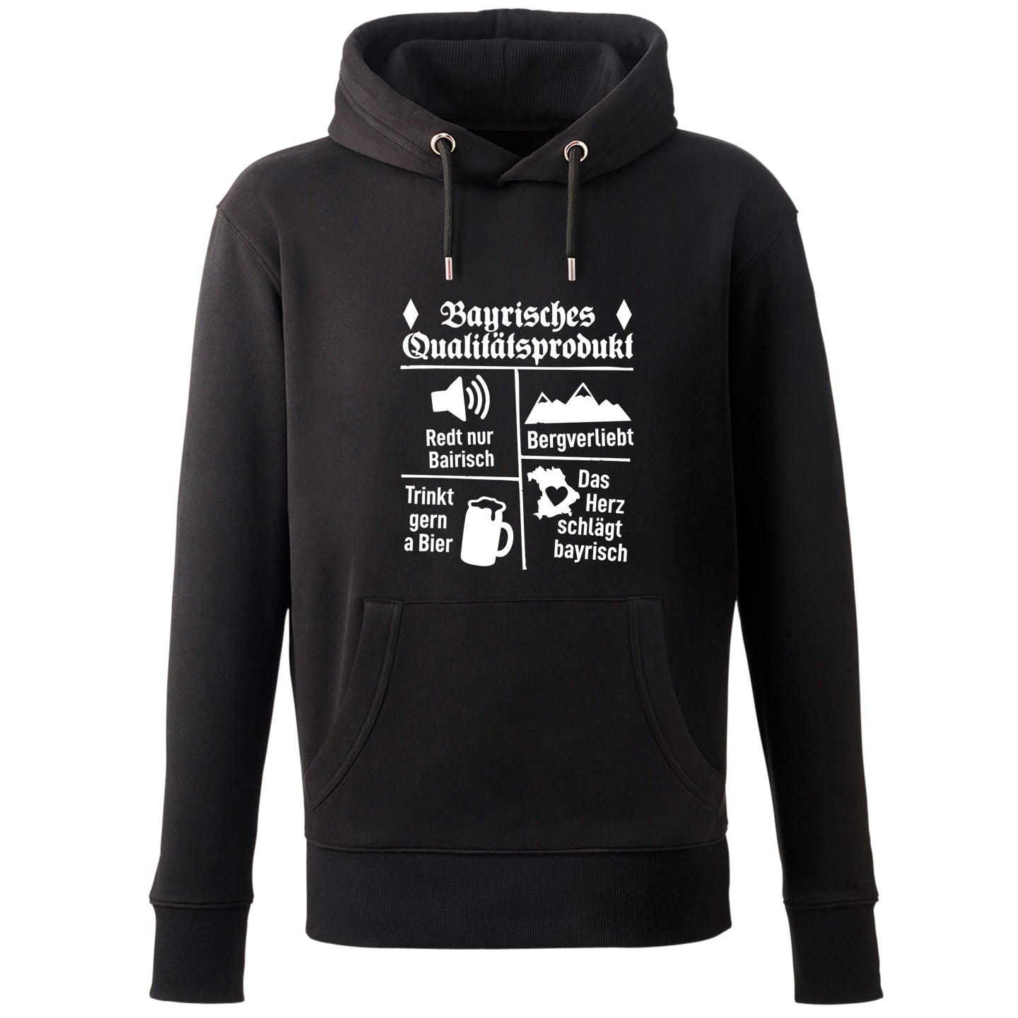 Hoodie "Bayrisches Qualitätsprodukt" - meinherzschlag.de