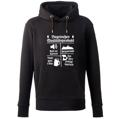 Hoodie "Bayrisches Qualitätsprodukt" - meinherzschlag.de