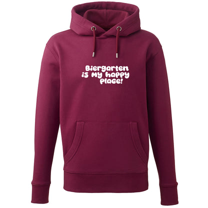 Hoodie "Biergarten is my happy place!"