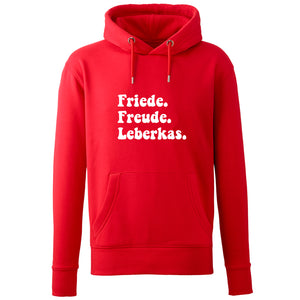 Hoodie "Friede. Freude. Leberkas." - meinherzschlag.de