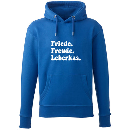 Hoodie "Friede. Freude. Leberkas." - meinherzschlag.de