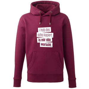 Hoodie "I hob des scho kapiert" - meinherzschlag.de