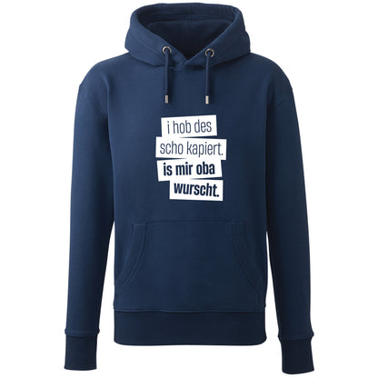 Hoodie "I hob des scho kapiert" - meinherzschlag.de