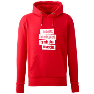 Hoodie "I hob des scho kapiert" - meinherzschlag.de