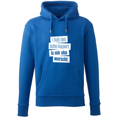 Hoodie "I hob des scho kapiert" - meinherzschlag.de