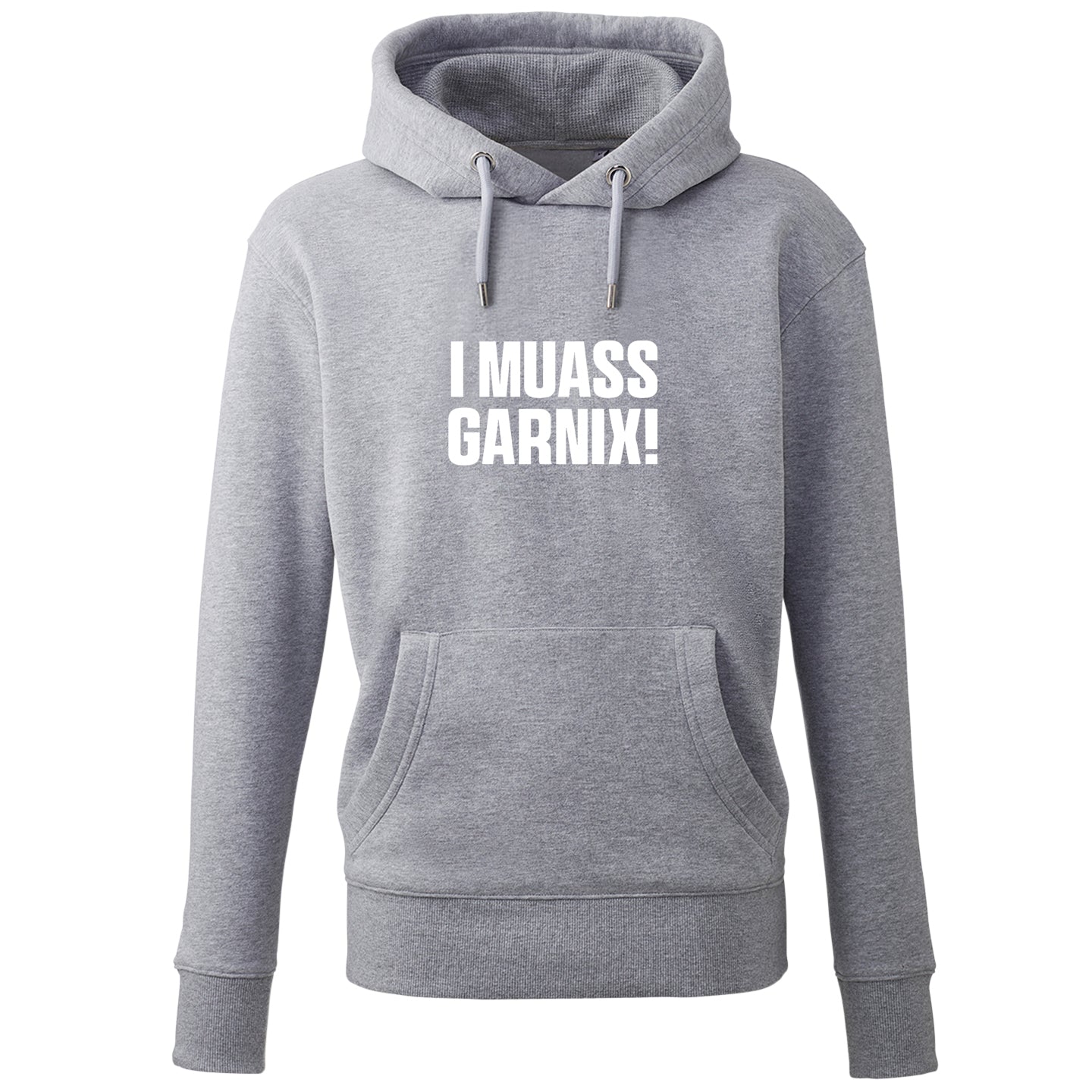Hoodie "I muass garnix!" - meinherzschlag.de