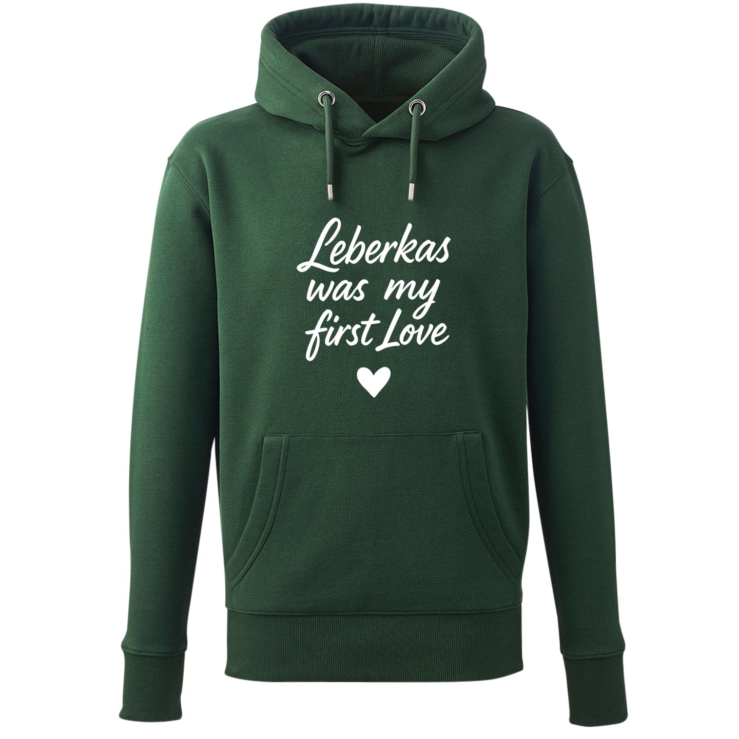 Hoodie "Leberkas was my first Love" - meinherzschlag.de