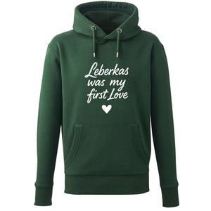 Hoodie "Leberkas was my first Love" - meinherzschlag.de