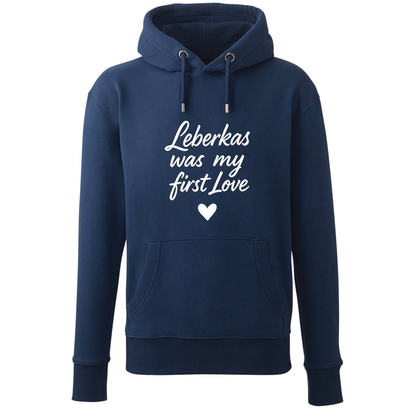 Hoodie "Leberkas was my first Love" - meinherzschlag.de